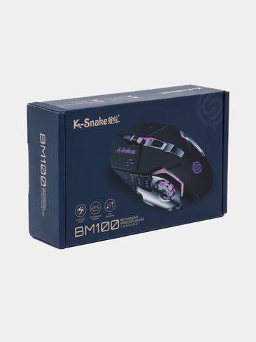 Игровая беспроводная мышь K-Snake BM100 с подсветкой, Черный, sotib olish