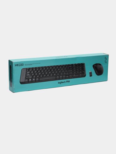 Комплект клавиатуры и мыши Logitech MK220 беспроводной, Черный, sotib olish