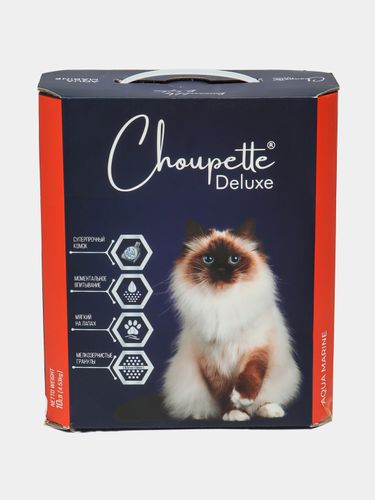 Впитывающий наполнитель для кошачьего туалета Choupette deluxe aqua marine, 10 л