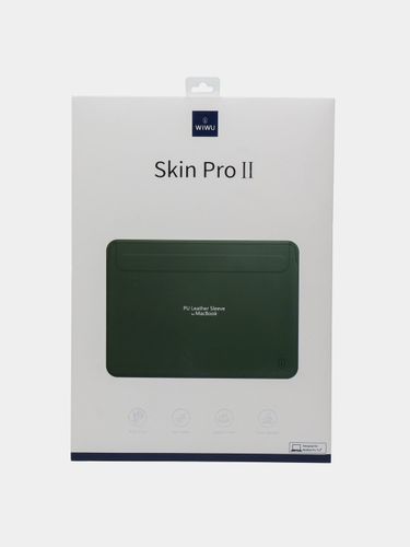 Чехол для ноутбука универсальный 13.3 Wiwu Skin Pro II For Apple Macbook, Зеленый, фото