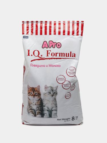 Сухой корм для котят APRO I.Q с говядиной и молоком, 8 кг, фото