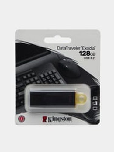 Флеш карта Kingston DataTraveler Exodia USB 3.2,  128GB, Черный