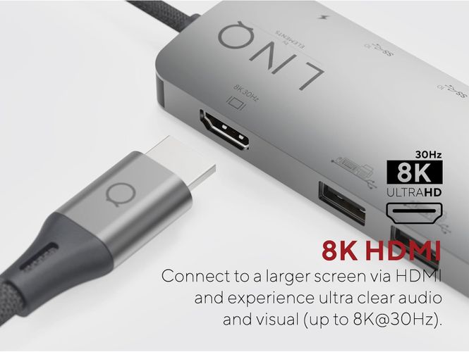 Адаптер LINQ 8in1 8K PRO USB-C Multiport Hub LQ48022, в Узбекистане