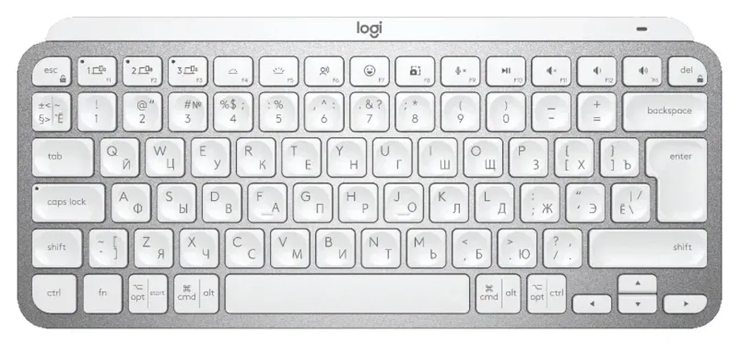 Simsiz klaviatura Logitech MX Keys Mini Bluetooth Illuminated L920-010502, Pale Grey