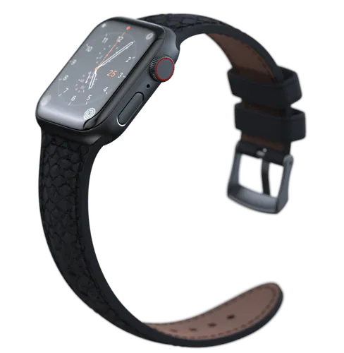 Ремешок для смарт часов Njord Salmon Leather Strap for Apple Watch SL14110, Dark grey, купить недорого