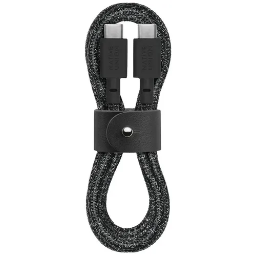 Кабель для мобильных устройств Native Union USB-C to USB-C Cable BELT-C-CS-BLK-2-NP, Черный