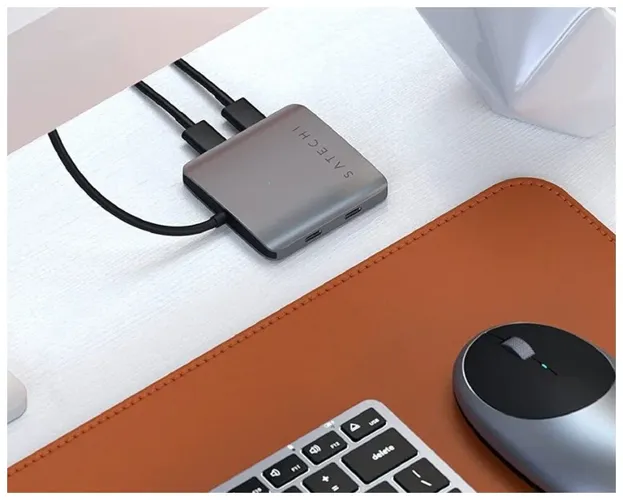 Адаптер USB-C Hub Satechi Aluminum 4 ports USB-with ST-UC4PHM, купить недорого