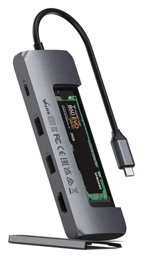 Адаптер Satechi USB-C Hybrid Multiport Adapter with SSD Enclosure ST-UCHSEM, в Узбекистане