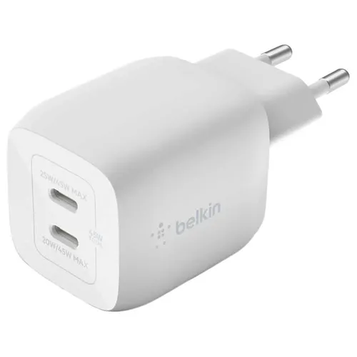 Simli zaryadlash qurilmasi Belkin BOOST CHARGE PRO Dual Wall Charger WCH011VFWH, oq, фото