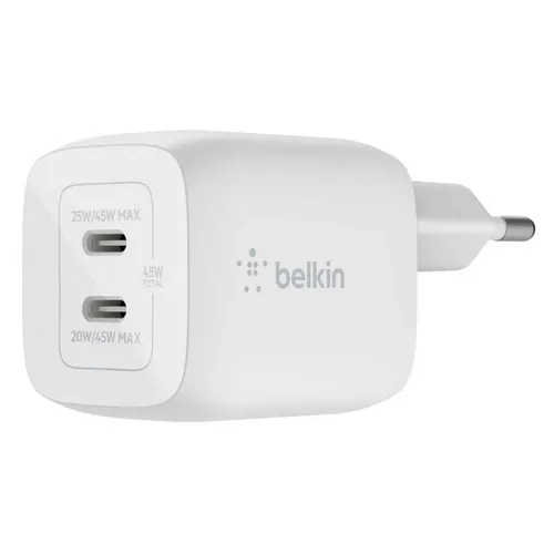 Сетевое зарядное устройство Belkin BOOST CHARGE PRO Dual Wall Charger WCH011VFWH, Белый