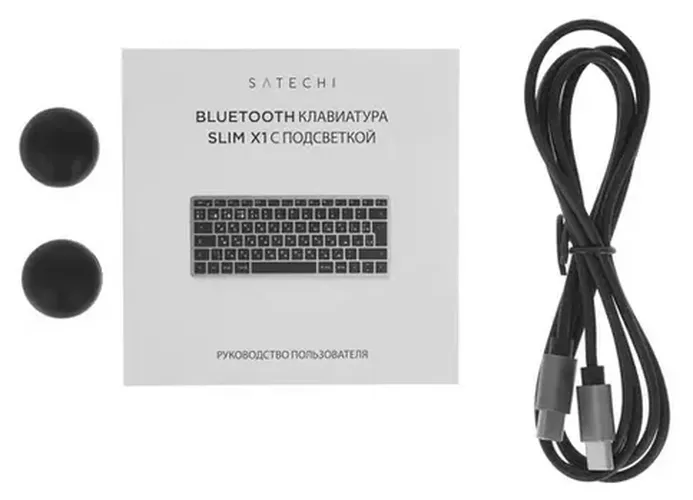 Simsiz klaviatura Satechi Slim X1 Bluetooth BACKLIT  ST-BTSX1M, Qora, фото