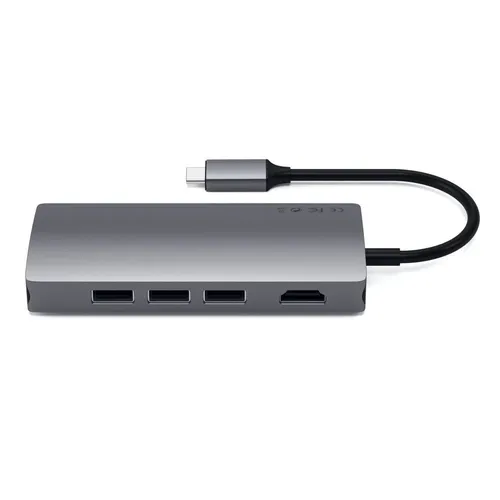 Адаптер USB adapter Satechi Aluminum Multi-Port Adapter 4K with Ethernet ST-TCMA2M, Grey, купить недорого