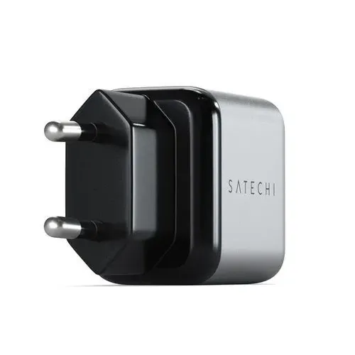 Simli zaryadlash qurilmasi Satechi Wall Charger USB-C 20W PD ST-UC20WCM-EU, kulrang, фото № 4