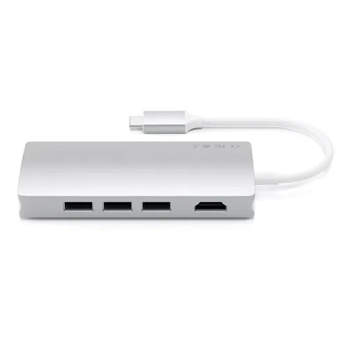 Адаптер USB adapter Satechi Aluminum Multi-Port Adapter 4K with Ethernet ST-TCMA2M2, Silver, купить недорого