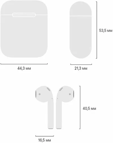 Наушники Apple AirPods 2-го поколения A2032, A2031, Белый, купить недорого