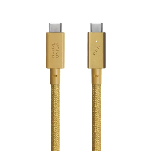 Кабель зарядный Native Union BELT CABLE USB-C/USB-C BELT-C-KFT-2-NP, Золотистый, купить недорого