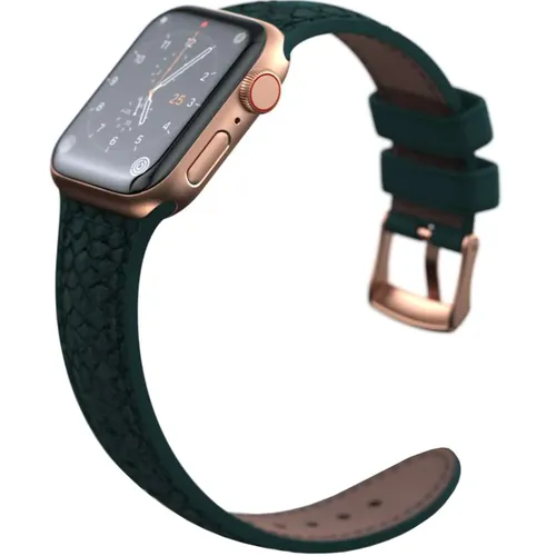 Ремешок для смарт часов Njord Salmon Leather Strap for Apple Watch SL14112, Dark grey, в Узбекистане