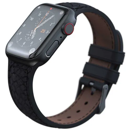 Ремешок для смарт часов Njord Salmon Leather Strap for Apple Watch SL14120, Dark Gray, купить недорого