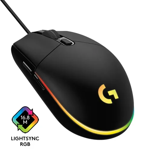 Игровые мышь Logitech G102 LIGHTSYNC Corded Gaming USB EER, Черный