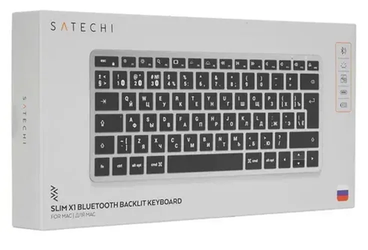 Клавиатура беспроводная Satechi Slim X1 Bluetooth BACKLIT  ST-BTSX1M, Черный, arzon