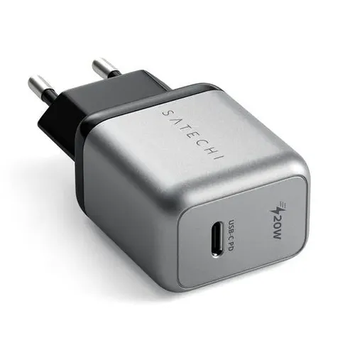 Simli zaryadlash qurilmasi Satechi Wall Charger USB-C 20W PD ST-UC20WCM-EU, kulrang, фото