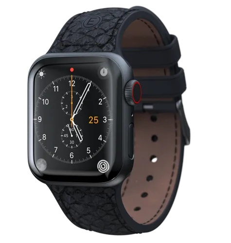 Ремешок для смарт часов Njord Salmon Leather Strap for Apple Watch SL14110, Dark grey, купить недорого