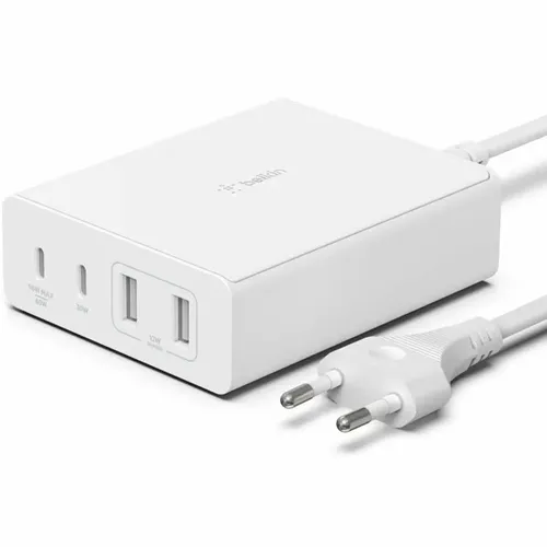 Зарядное устройство Belkin BoostCharge Pro 4-Port GaN Charger 108W WCH010VFWH, Белый