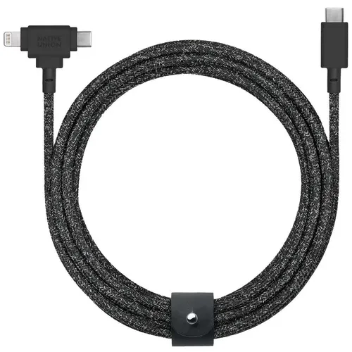 Кабель питания USB Type-C BELT CABLE DUO C TO C/L COSMOS BELT-CCL-COS-NP, Серый