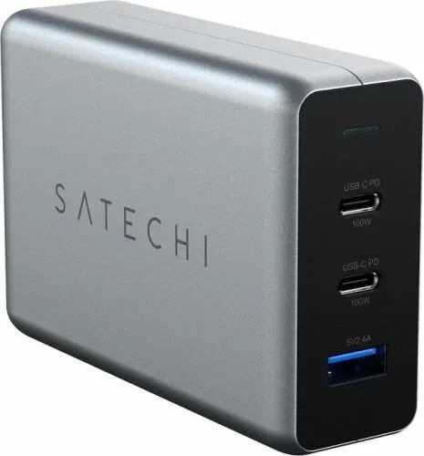 Зарядное устройство сетевое Satechi ST-TC100GM-EU 100W Type-C PD GaN Compact Charger, Серый, купить недорого