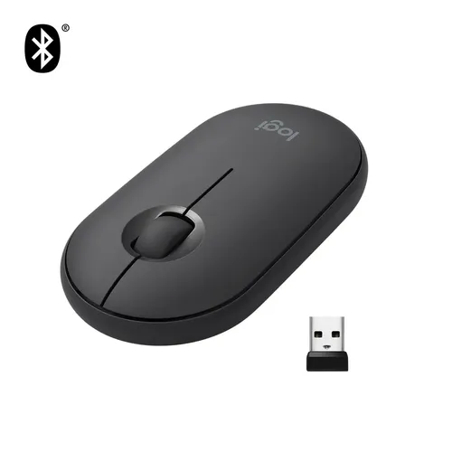 Беспроводная мышь Logitech M350 Pebble, Graphite, купить недорого