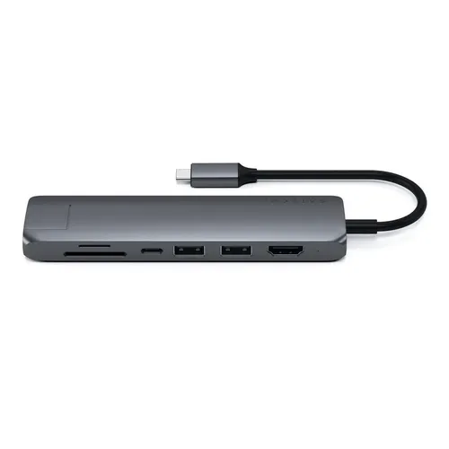 Адаптер USB-C Adapter Satechi Type-C Slim Multiport with Ethernet Adapter ST-UCSMA3M, Серый, в Узбекистане