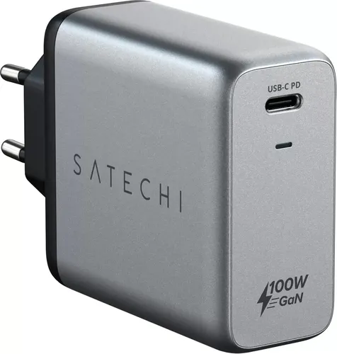 Сетевое зарядное устройство Satechi ST-UC100WSM-EU Compact Charger GaN Power, Серый