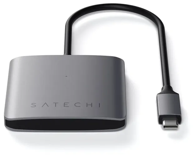 Адаптер USB-C Hub Satechi Aluminum 4 ports USB-with ST-UC4PHM, фото