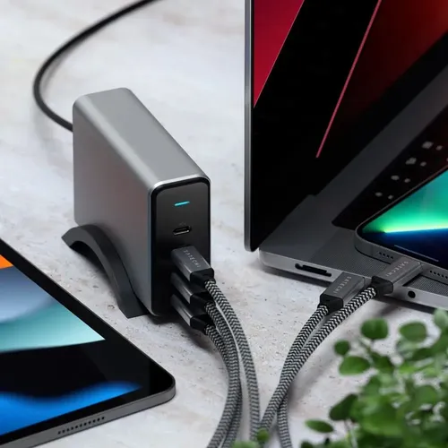 Сетевое зарядное устройство Satechi 165W USB-C 4-Port PD GaN Charger ST-UC165GM-EU, Серый, фото