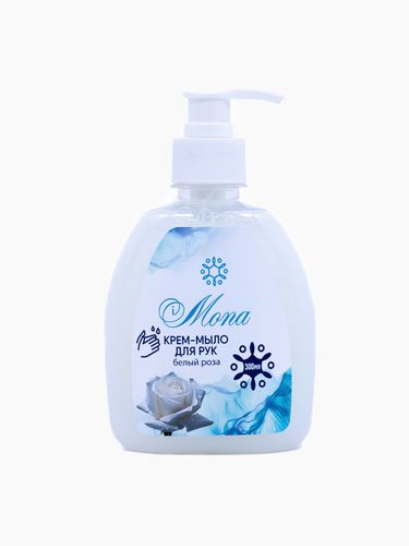 Suyuq qo'l sovuni Mona Oq atirgul, 300 ml, oq