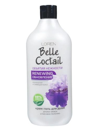 Крем-гель для душа Loren Belle Coctail, Аромат Ириса, 600 мл