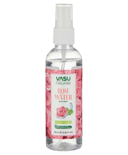 Гидролат для лица розовая вода Vasu Naturals Rose Water, 100 мл