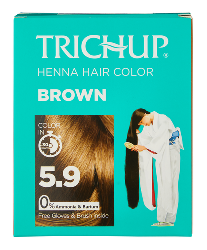 Xina bo'yog'i Trichup Henna Hair Color- Jigarrang 6*10gr (raqamli)