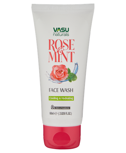 Yuvinish uchun ko'pik Васу - Rose & Mint Face Wash 60 ml