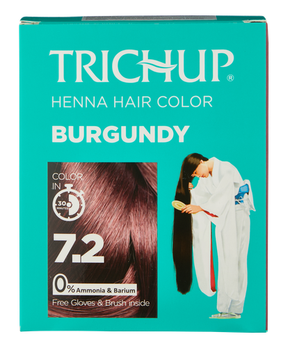 Xina bo'yog'i Soch rangi - Bordo  Trichup Henna Hair Color 6*10gr (raqamli)