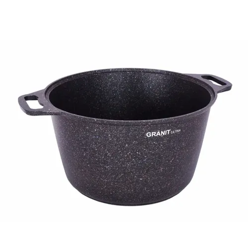 Кастрюля Kukmara со стеклянной крышкой Granit ultra, 8 л