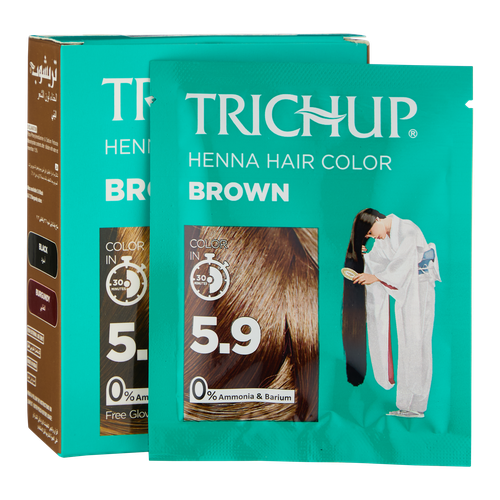 Краска-хна для волос Trichup Henna Hair Color, 5.9-Коричневый, купить недорого