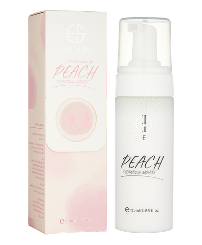 Yuvish uchun ko'pikli muss Peach cleansing mousse ES0027, 135 ml