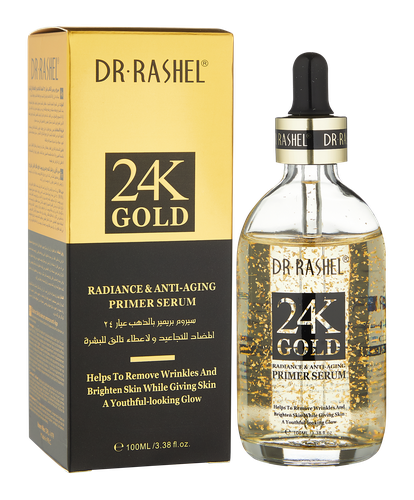 Qarishga qarshi primer-zardob Dr.Rachel 24k Gold Prime Serum DRL 1479, 100 ml