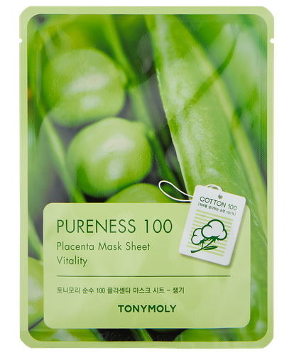 Маска для лица Tony Moly Purenes 100 Placenta Mask Sheet SS05044800, 21 мл