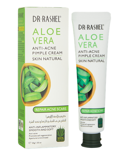 Натуральный крем от прыщей Aloe vera anti-acne pimple cream DRL-1532, 30 гр