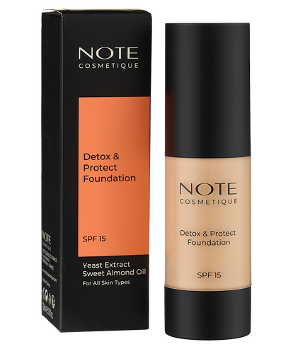 NOTE Detox and  Protect Foundation SPF15 tonal kremi, 100, 30 ml