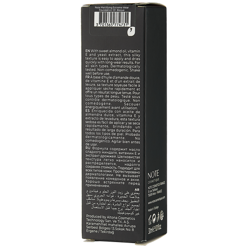 Тональный крем  NOTE Mattifying Extreme Wear Foundation SPF15, 101, 30 мл, в Узбекистане