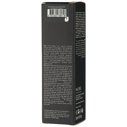 Тональный крем  NOTE Mattifying Extreme Wear Foundation SPF15, 01, 30 мл, в Узбекистане