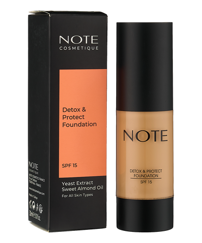 Тональный крем Note Detox And Protect Foundation SPF15, №-102, 30 мл